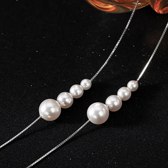 Dainty Irregular Pearl Bead Chain Necklace