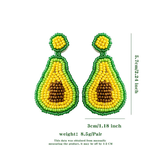 Summer Beach Palm Tree Fruits Earrings