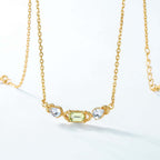 Dainty Peridot August Necklace