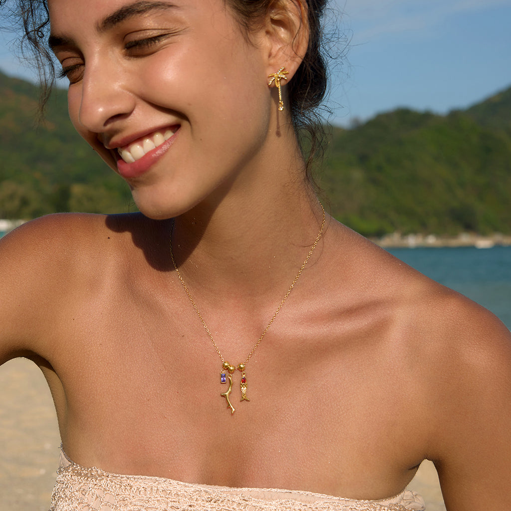 Y2K Fish Beaded Necklace