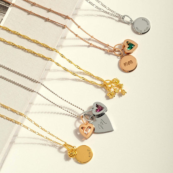 18k Gold Birth Flower Charm & Pendant