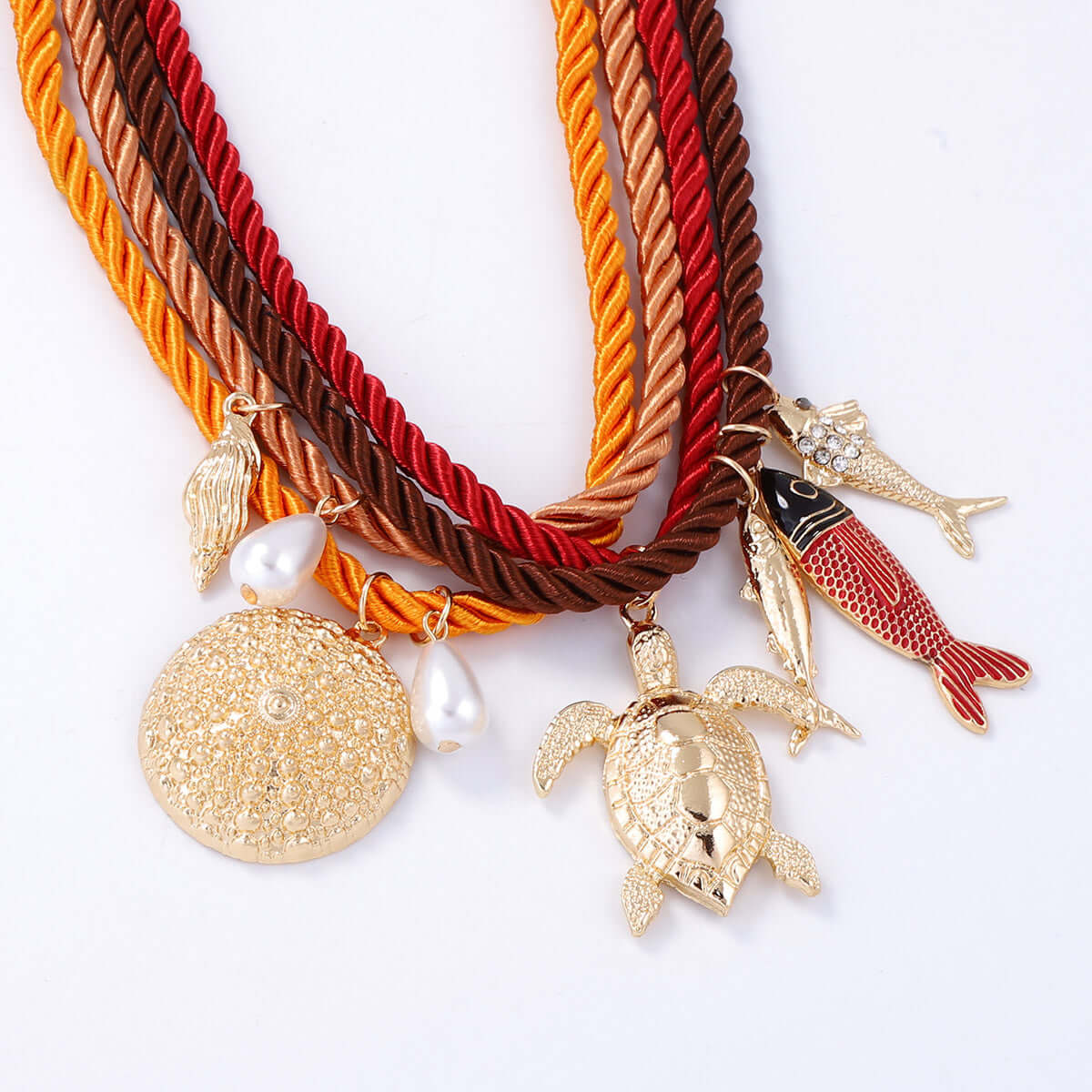 Marine Life Beach Style Layering Necklace