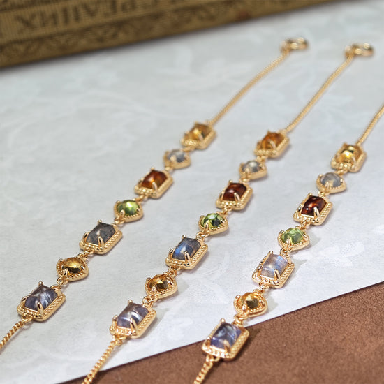 Multi Gemstone Baguette Bracelet