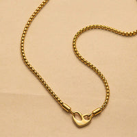 Stainless Steel Heart Necklace Valentine Necklace