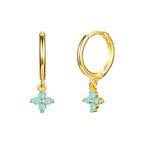 Small Flower Everyday Clip On Hoop Earrings | LN0209
