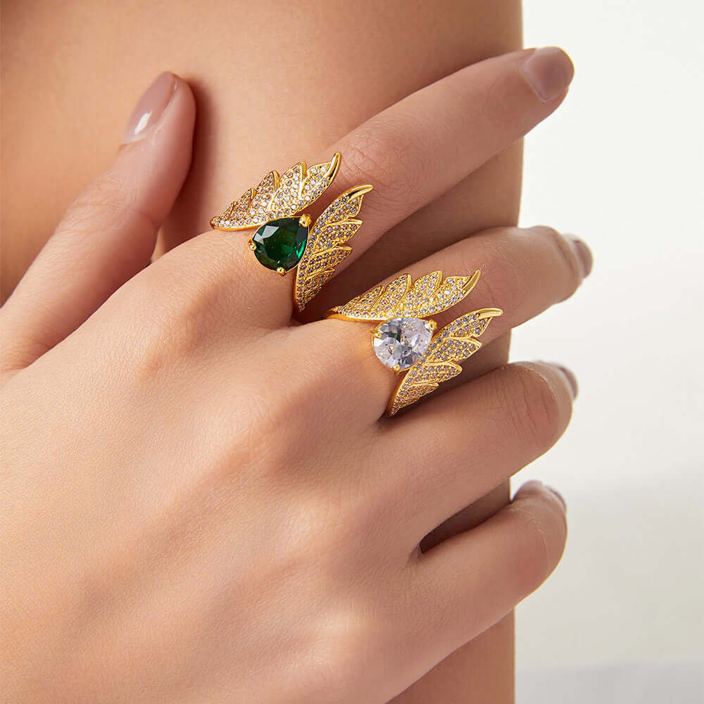 Exaggerate Angel Wing Butterfly Open Ring