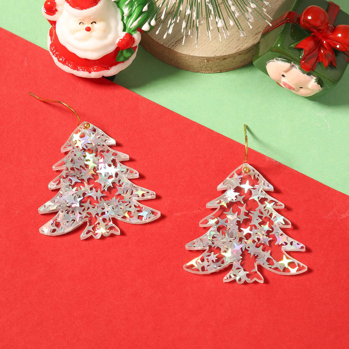 Lightweight Acrylic Xmas Holiday Earrings