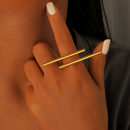 Versatile Irregular Geometry Titanium Ring