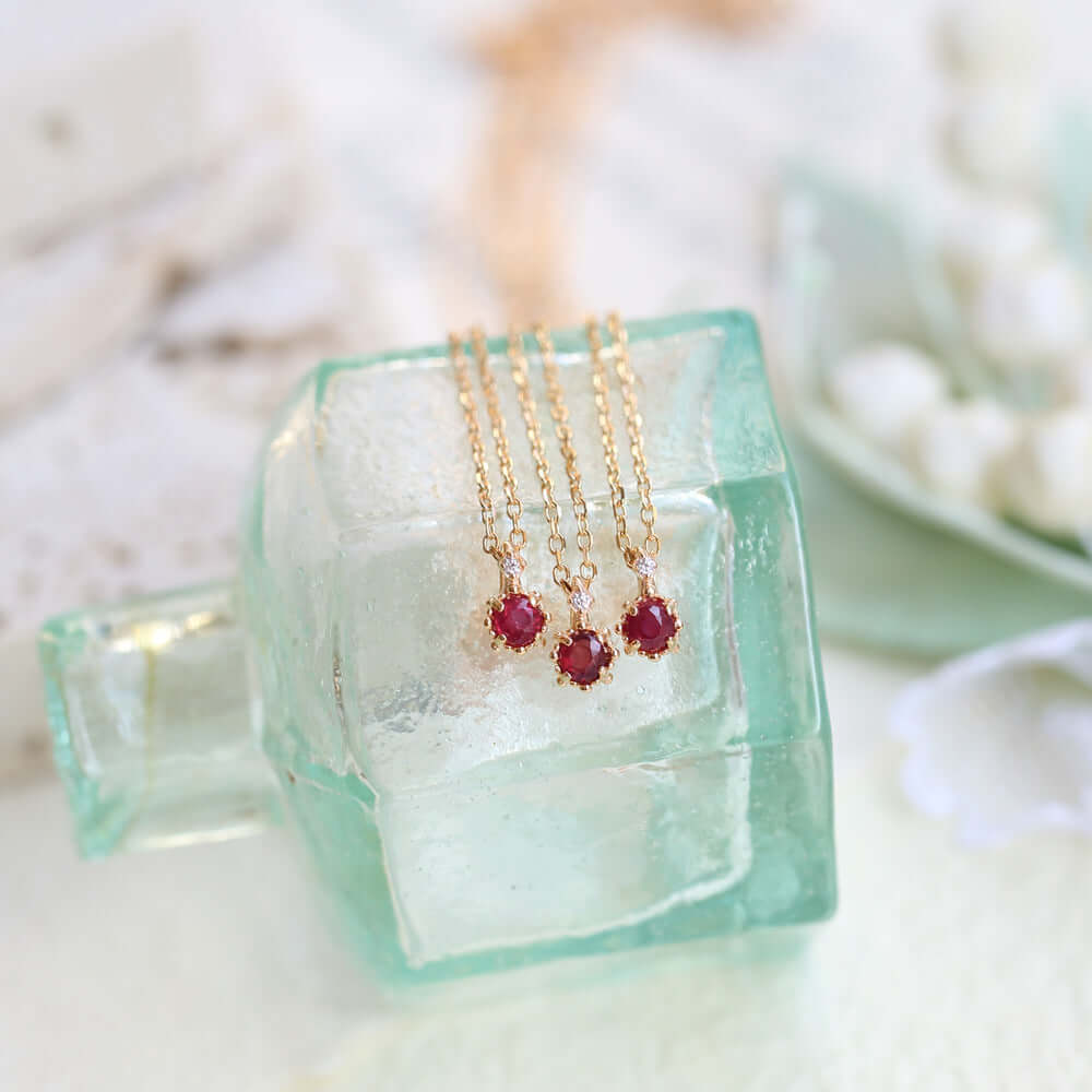 Luxury Red Ruby Gemstone Necklace