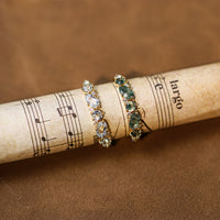 Blue Topaz Five Stone Ring