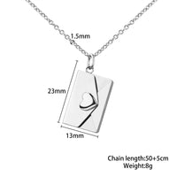 Custom Envelope Engraving Love Couple Necklace