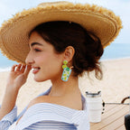 Summer Beach Palm Tree Fruits Earrings