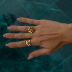 Camellia Flower Signet Ring