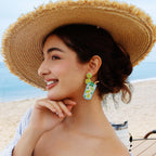Summer Beach Palm Tree Fruits Earrings