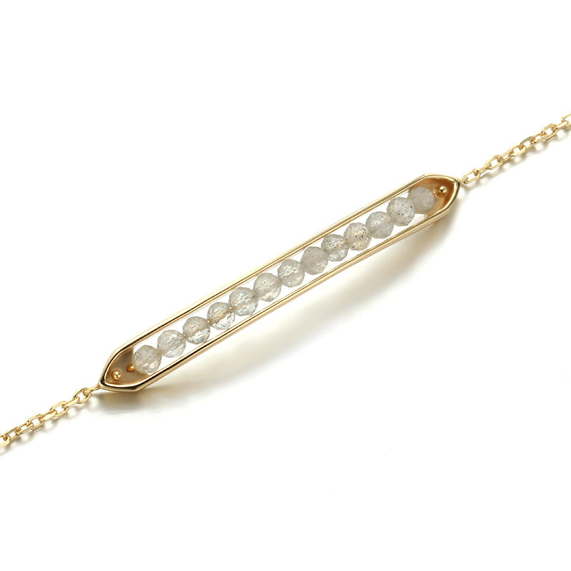 Strawberry Quartz Bar Bracelet