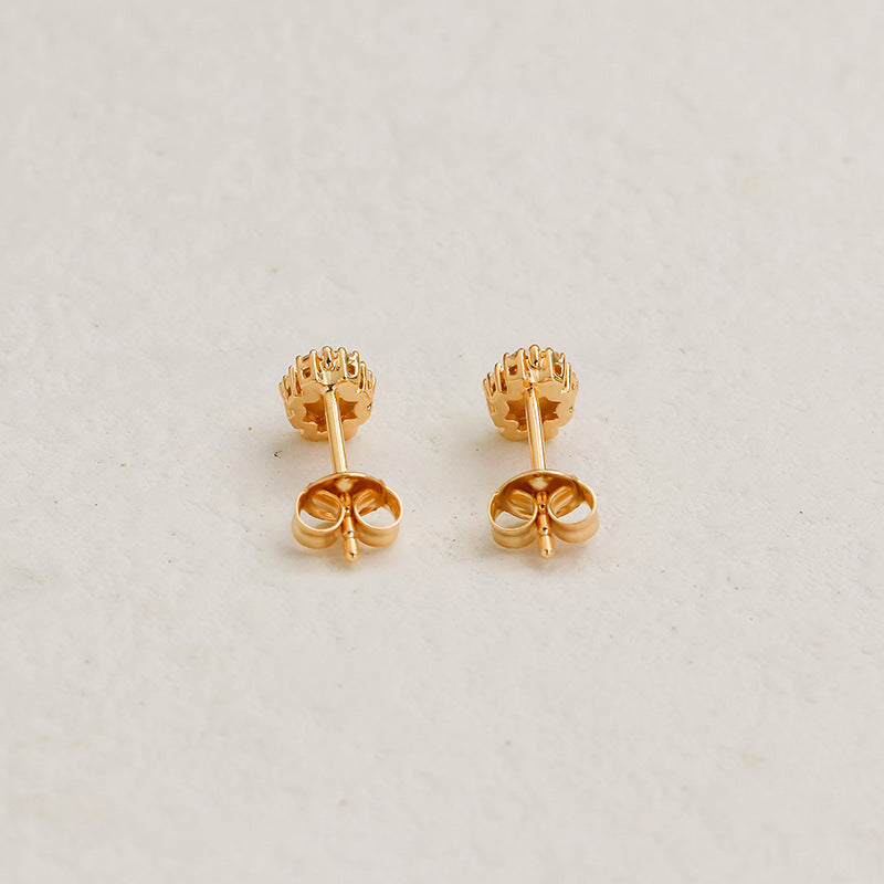 Golden Halo Ethiopian Opal Stud Earrings