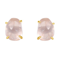 Raw Amethyst Citrine Four Claw Stud