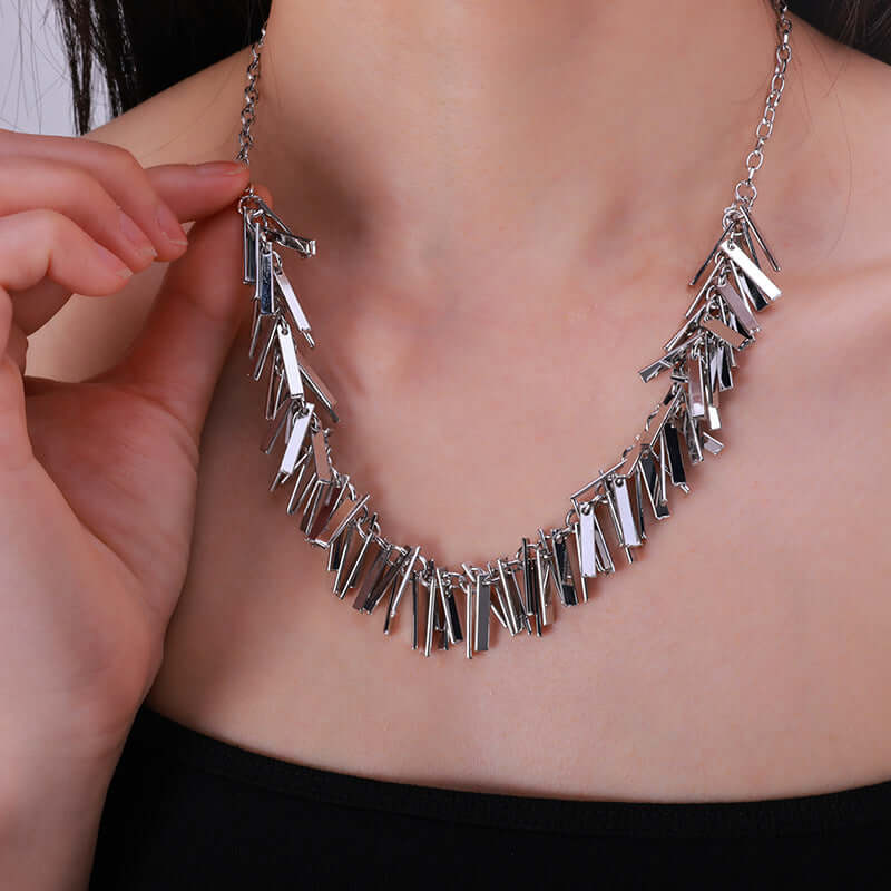 Chic Metallic Tassel Chain Necklace