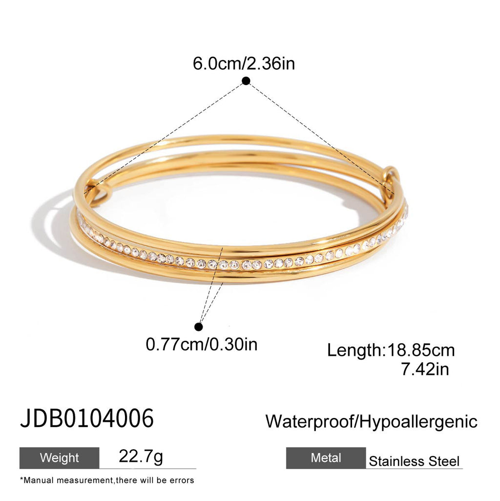Stacking Crossover Wrap Bangle Bracelet
