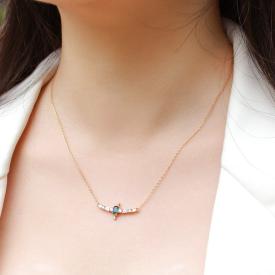 London Blue Topaz Royal Necklace