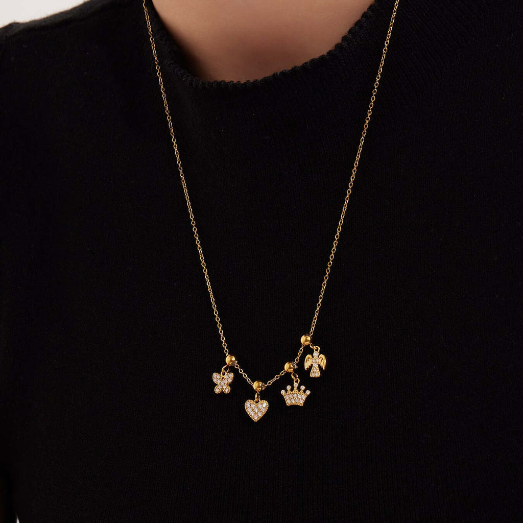 CreatIve Tree of Life Bear Paw Charm Necklace