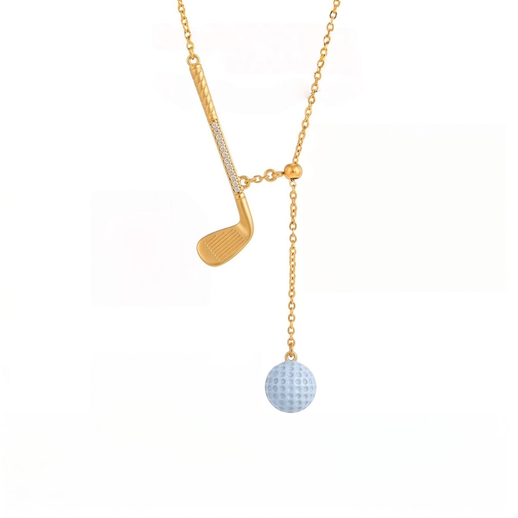 Court Crush Tennis Racket Lariat Necklace
