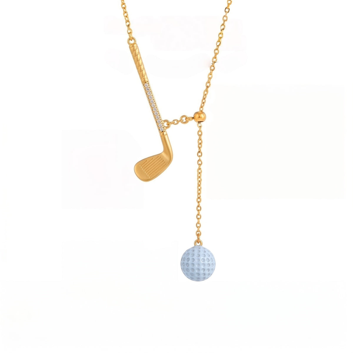 Court Crush Tennis Racket Lariat Necklace