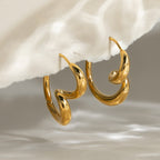 Wrapped Heart Abstract Earring Hoop