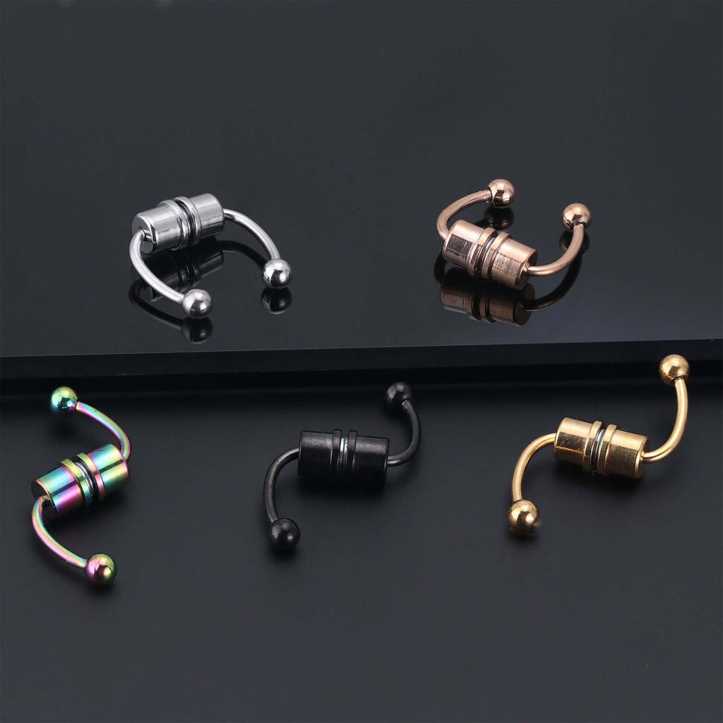 Magnetic Non-Piercing Horseshoe Fake Nose Piercing