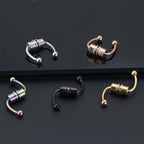 Magnetic Non-Piercing Horseshoe Fake Nose Piercing