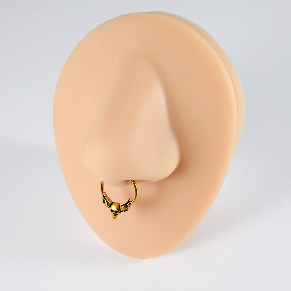 Phantom Skull 16G Septum Clicker Piercing Ring