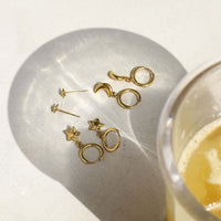 Vacation Conch Shell Mini Crab Studs