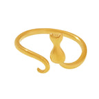 Y2K Two Tone Cat Split Index Ring