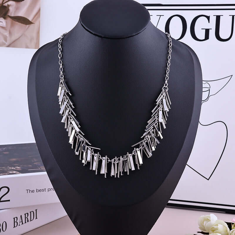 Chic Metallic Tassel Chain Necklace
