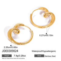 Wrapped Heart Abstract Earring Hoop