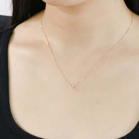 Gold Solitaire Moissanite Pendant Necklace