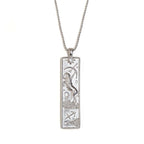 Rectangular Zodiac Pendant Necklace Gold | JN3474