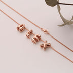 DIY Custom Name Initial Necklace Rose gold