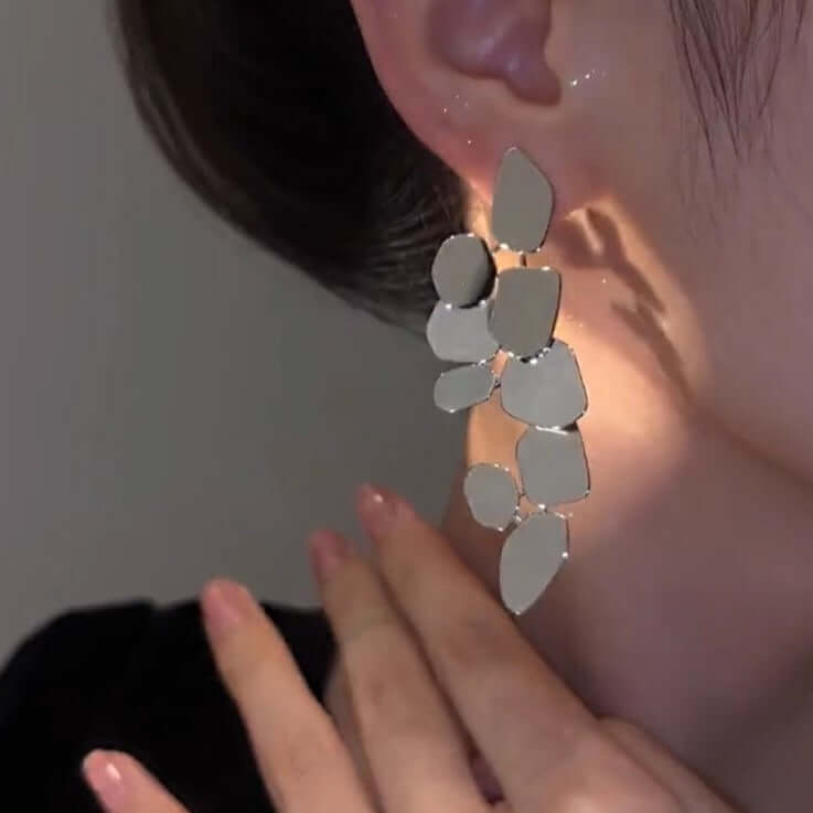 Large Cascading Leaf Drop Earrings