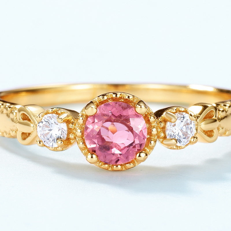 Blushing Vine Pink Tourmaline Ring