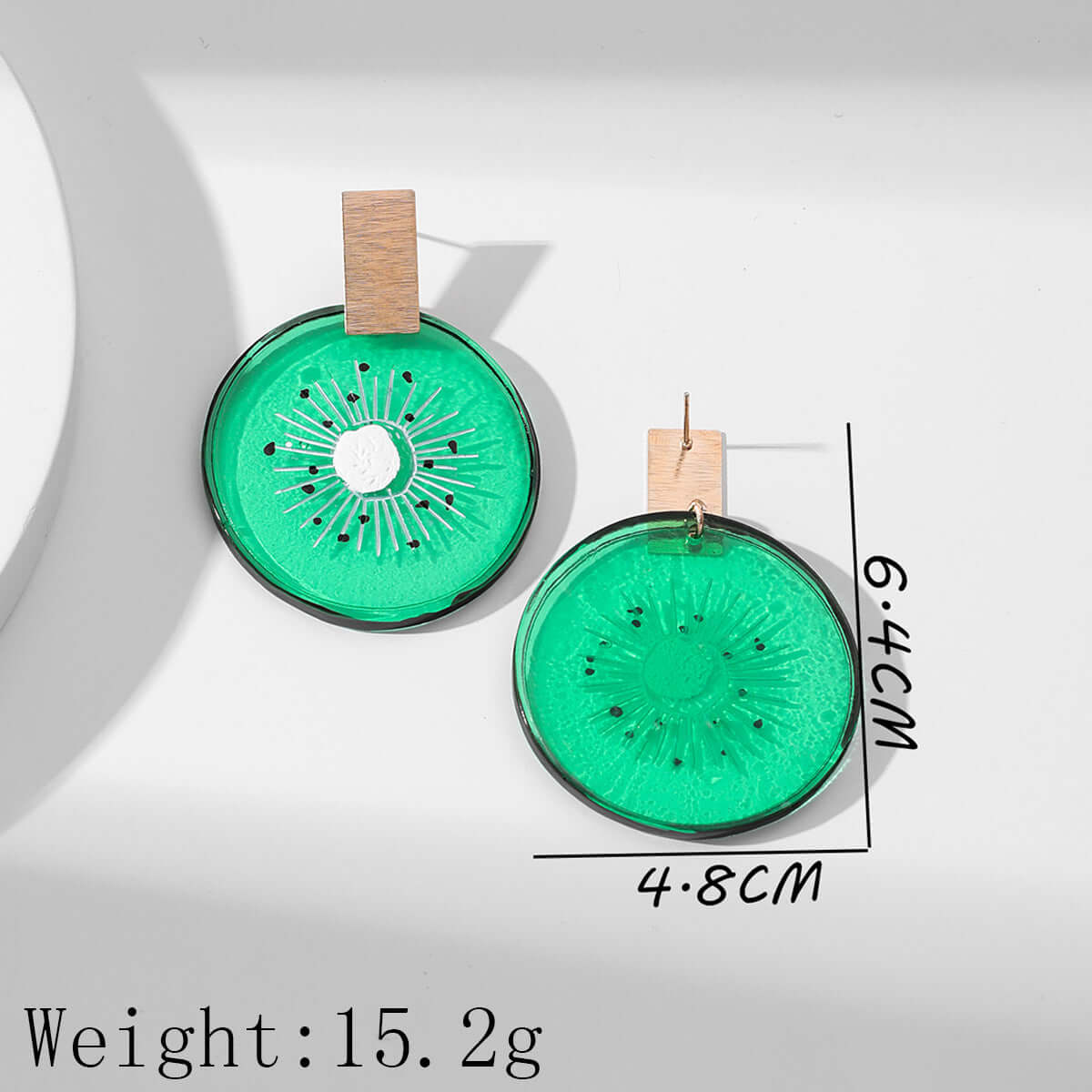 Acrylic Kiwi Fruits Earrings