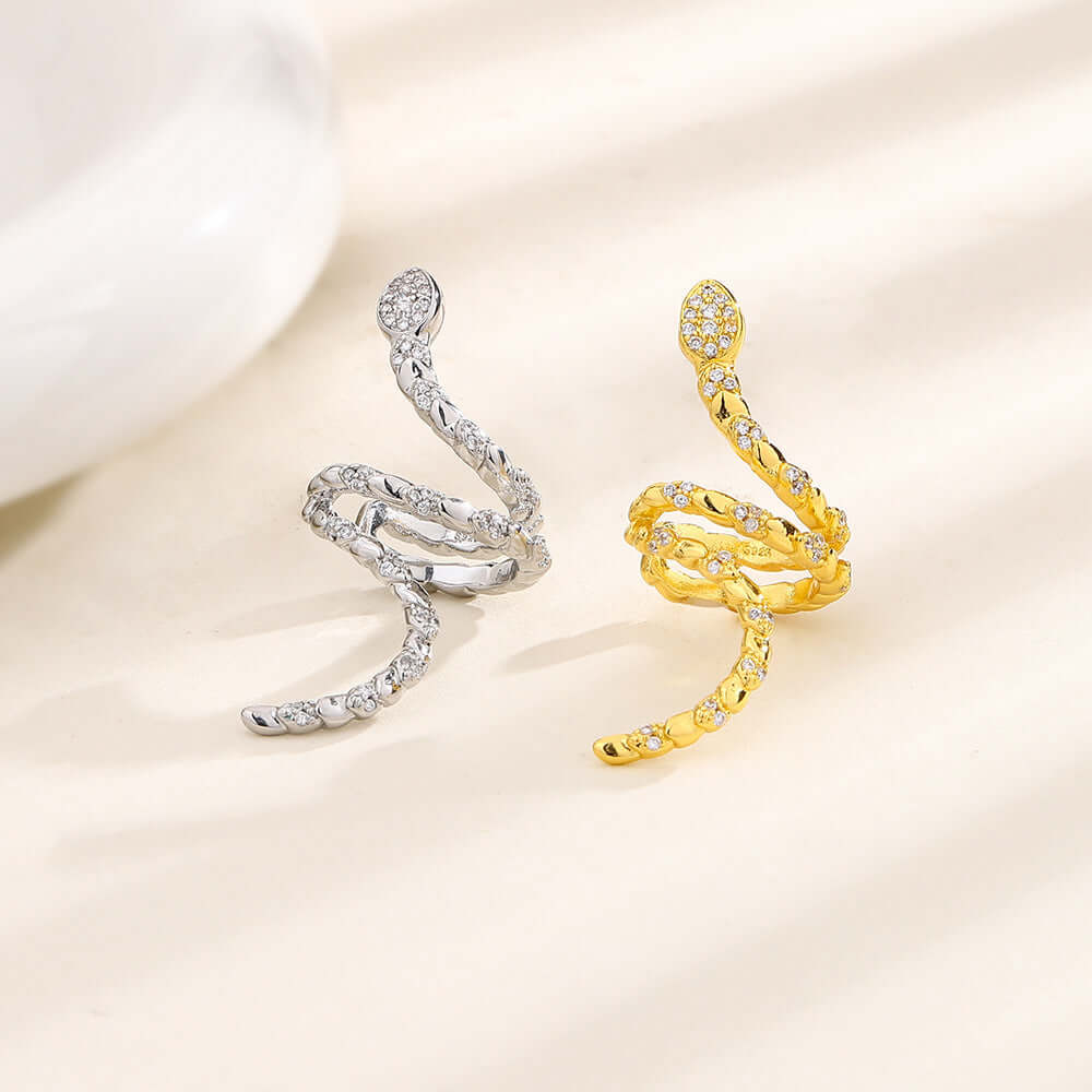 Stylish Silver Snake Ear Cuff 