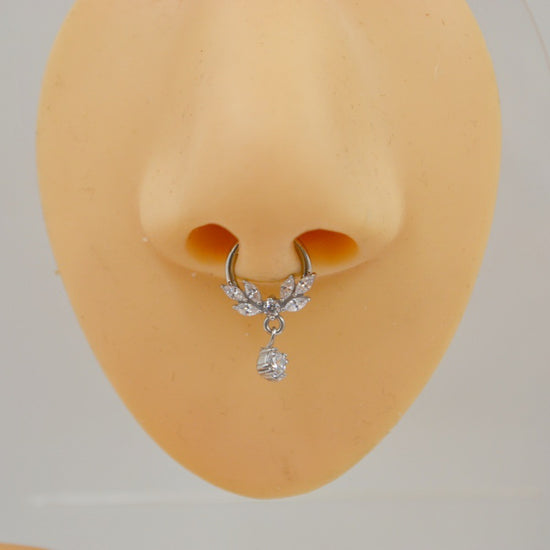 16G Tassel Marquise Hinged Segment Ring