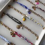 Braided Fruit Charm Half Chain BFF Bracelet