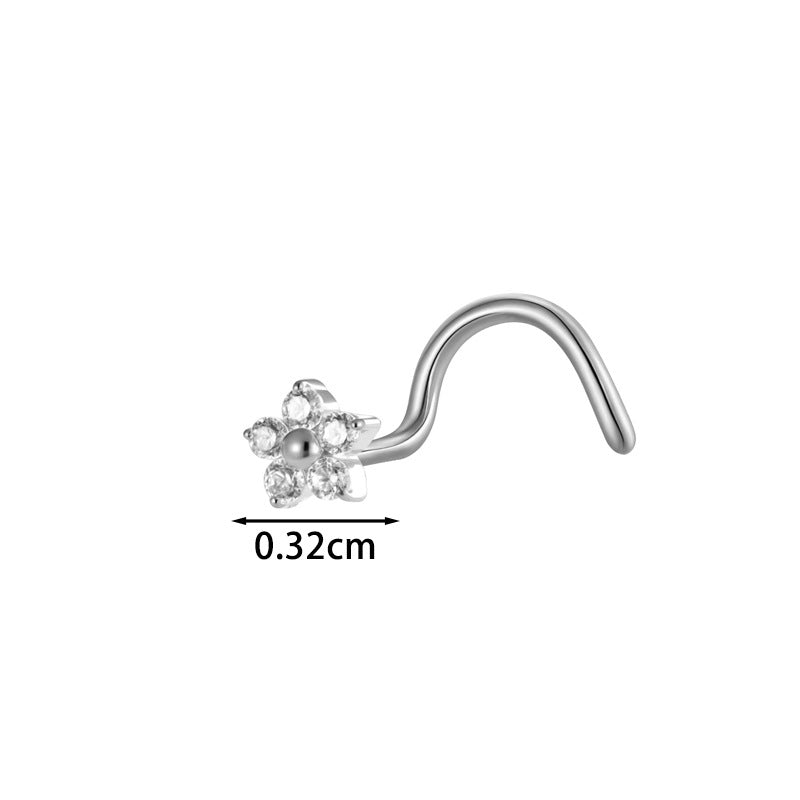 7mm Titanium Rose Sun Nose Screw