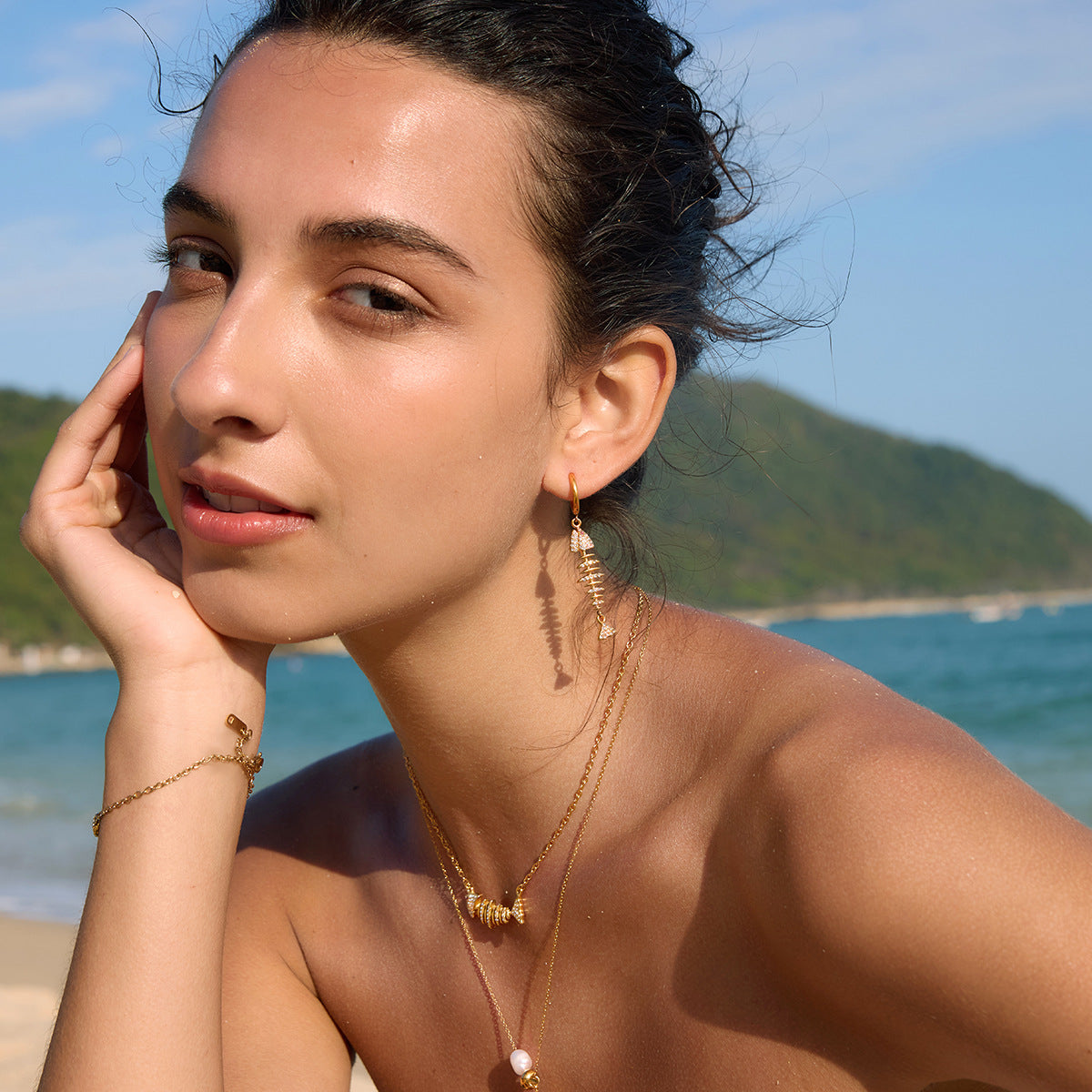 EDGY Fishbone Hoop Earrings