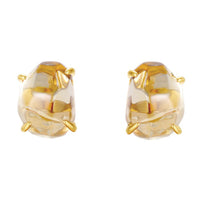 Raw Amethyst Citrine Four Claw Stud