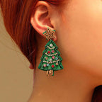 Joyful Xmas Color Bead Earrings