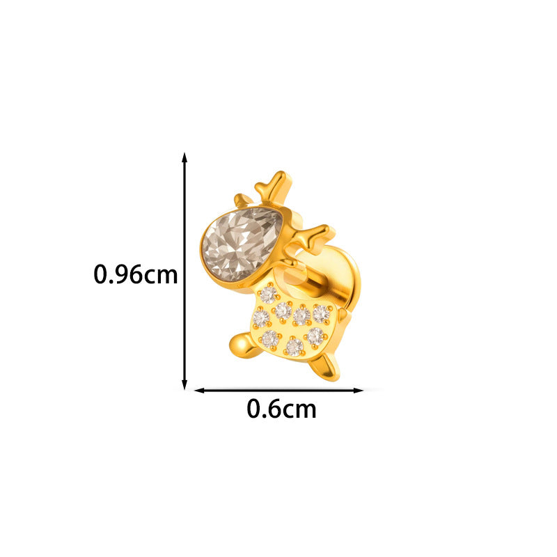 Little Horse G23 Titanium Internal Threaded Labret Back