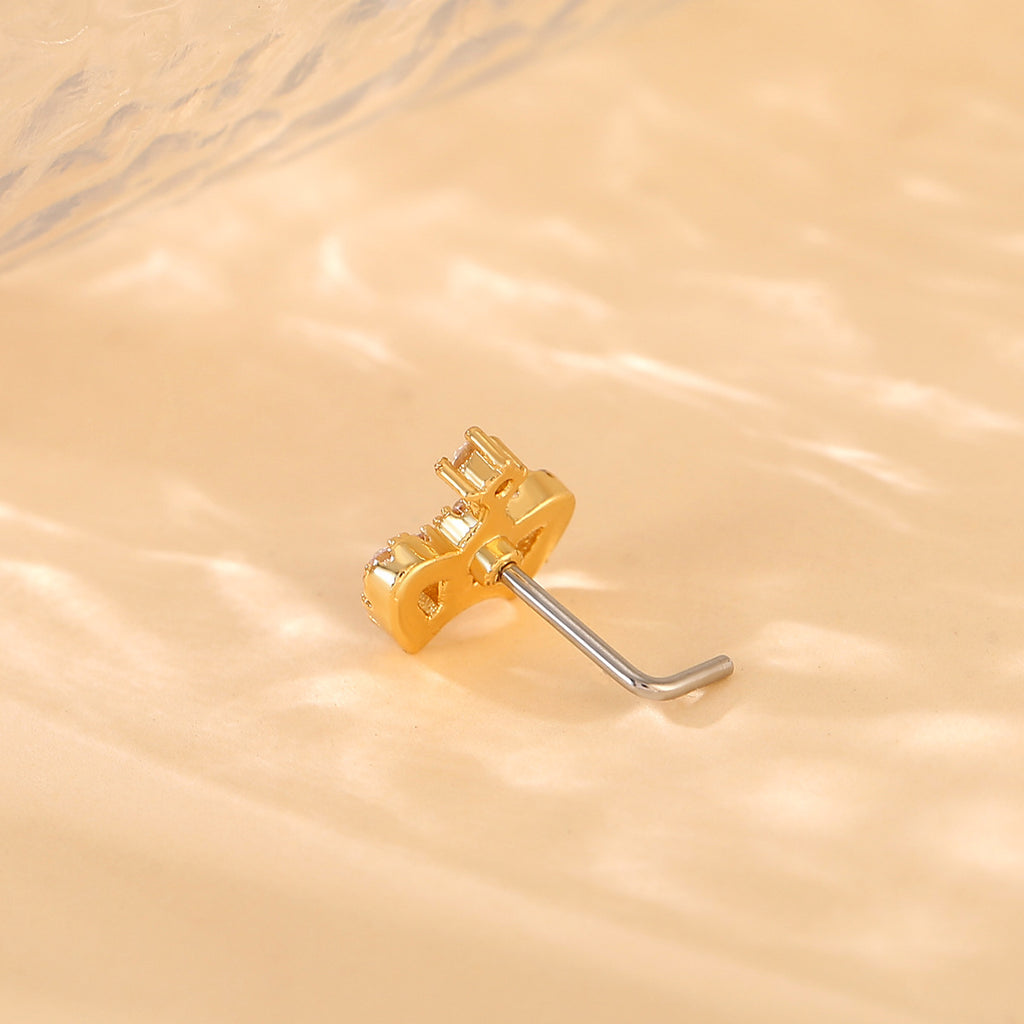 20G Hypoallergenic Leaf Nose Studs